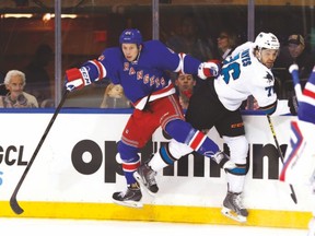 The Leafs signed former Rangers defenceman Matt Hunwick to a two-year, $2.4-million deal on Wednesday. (USA TODAY SPORTS)