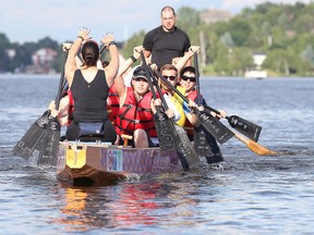 The Science North Dragon Boat team practises on Ramsey Lake. This year's Dragon Boat Festival goes on July 11. Gino Donato/Sudbury Star