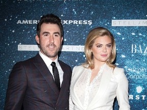 Justin Verlander of the Detroit Tigers and girlfriend Kate Upton. (CARLO ALLEGRI/Reuters files)