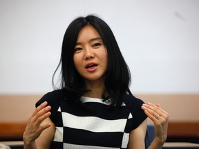 Lee Hyeon-seo, 33, who came to South Korea in 2008, speaks during an interview with Reuters in Seoul, May 29, 2013. From the streets of Seoul to the European parliament a new generation of North Korean defectors is stepping into the limelight, telling their personal stories to highlight the human rights abuses in their homeland. Picture taken May 29, 2013.  REUTERS/Kim Hong-Ji