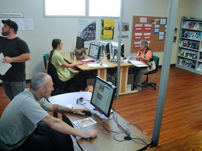 SUBMITTED PHOTO
Members of the Bancroft community use the CES facilities for job search purposes.