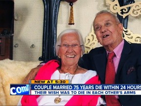 Jeanette and Alexander Toczko died in each other`s arms days before their 75th anniversary. (10news.com)