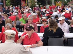 Canada Day pancake breakfast at the Station Arts Centre. (CHRIS ABBOTT/TILLSONBURG NEWS)