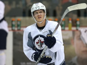 Nikolaj Ehlers skates at the IcePlex on the first day of Jets development camp Friday.