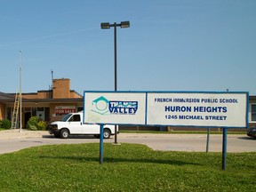 The former Huron Heights French immersion public school near Stronach Arena was closed in June 2014 and its students moved to a new, larger school. (MIKE HENSEN, The London Free Press)