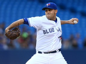 Pitcher Matt Boyd failed to retire any batters during his start against the Boston Red Sox on July 2, 2015. (DAVE ABEL/Toronto Sun)