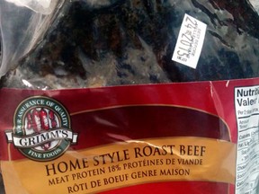 Grimm's Fine Foods' Home Style Roast Beef. (CFIA/HO)