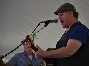 Charlie A'Court belts out a tune Saturday, July 4, 2015, during the Afternoon Blues segment at the Mariposa Pub. Patrick Bales/Orillia Packet & Times/Postmedia Network