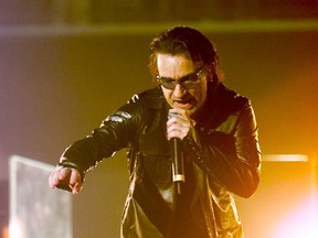 U2 performs at the Air Canada Centre on Thursday, May 24, 2001 as part of their Elevation tour. (Toronto Sun files)