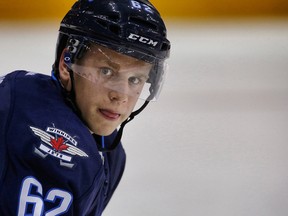 Winnipeg Jets prospect Nelson Nogier during the 2014 Young Stars Classic Tournament in Penticton, B.C. on Sunday September 14, 2014. Al Charest/Calgary Sun/QMI Agency