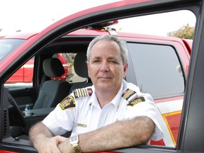 Rhéaume Chaput, chief of Kingston fire and rescue, announced his retirement after 33 years in the emergency services on Monday July 6, 2015 in Kingston, Ont.Elliot Ferguson/Kingston Whig-Standard/Postmedia Network