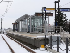 The NAIT LRT station at the end of the LRT Metro Line, in Edmonton in March of 2015. (DAVID BLOOM/Edmonton Sun).