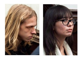 Randall Steven Shepherd, left, and Lindsay Souvannarath are shown in Halifax on Friday, March 6, 2015. The case involving two people accused of plotting to open fire at a Halifax shopping mall is due in court Tuesday. THE CANADIAN PRESS/Andrew Vaughan