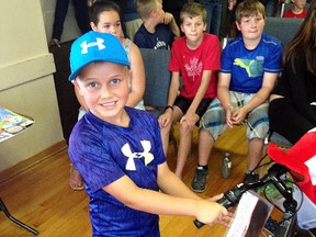 Dylan Tremblay was one of the four winners of a bike, during a draw held at the Wallaceburg Legion's annual fishing derby held on July 1.