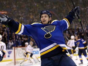 The Blues signed star forward Vladimir Tarasenko to a new eight-year, $60 million contract on Tuesday, July 7, 2015. (Jeff Roberson/AP Photo/Files)