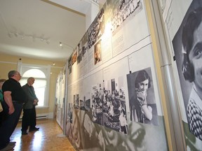 Visitors take in the new Anne Frank exhibit shortly after it opened at the Stratford Perth Museum in June. (MIKE BEITZ/The Beacon Herald)