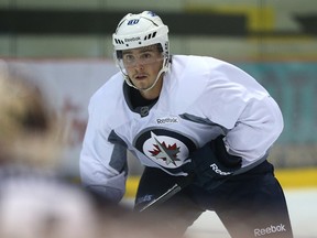 Michael Spacek scored the overtime winner as the Jets wrapped up their development camp with a scrimmage Tuesday.