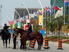 Toronto Police secure the Pan Am Games venues at the Exhibition grounds on Tuesday July 7, 2015. (Dave Abel/Toronto Sun)