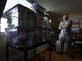 Mark Legault poses for a photo in his Carling Ave. apartment in Ottawa Tuesday July 7, 2015. Mark's apartment was infested with bed bugs and now he is moving out.  Tony Caldwell/Ottawa Sun/Postmedia Network