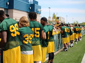 The Edmonton Eskimos enjoyed their time in Spruce Grove (Mitch Goldenberg, Postmedia Network).