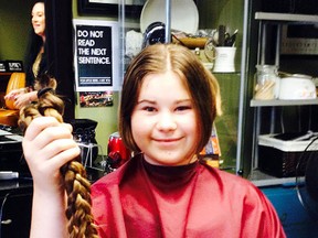 Wallaceburg's Lauren Gough made a donation of her hair to the Locks of Love charity. The charity provides wigs for children battling cancer. In total, the 13 year-old donated three 12-inch braids that were cut at Barbershop Girl in Chatham.