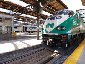 A GO Transit train at Union Station. (Jack Boland/Toronto Sun)