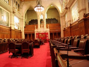 The Canadian Senate chamber, often referred to as the Red Chamber. (Fotolia)