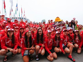 Canada's Pan Am Games competitors were officially welcomed at the Atheletes' Village Wednesday. (Dave Thomas/Toronto Sun)
