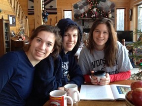 This undated family photo released by the Teton County Sheriff’s Office shows Megan Margaret Andrews-Sharer, centre, of Milwaukee; with sisters, Erin Andrews-Sharer, right, of Columbus, Ohio, and Kelsi Andrews-Sharer, of Columbus, Ohio. A search is being conducted in a northwest Wyoming wilderness area for the three sisters who failed to return Tuesday, July 7, 2015, from an extended backcountry trip. (Teton County Sheriff’s Office via AP)