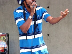 Lenn Hammond performs in Old Market Square during the 2014 Soca Reggae Festival in Winnipeg. The reggae artist will be back as part of this year's show that kicks off Friday. (ISLANDVIBES.ORG PHOTO)