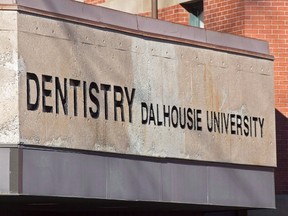 The Dalhousie University dentistry building is seen in Halifax on Jan. 6, 2015. A lawyer for Dalhousie University says many of the dentistry students disciplined for participating in a misogynistic Facebook group are now employed as dentists. THE CANADIAN PRESS/Andrew Vaughan