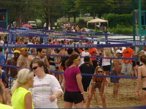 The annual HOPE Beach Volleyball Summerfest attracts thousands to Mooney's Bay Beach for a fun day to support several local charities. (File photo)
