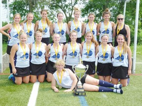 The U18 AOS Goderich field hockey team captured the Ontario Championship with a victory over Guelph. The game went to a sudden-death shootout. Hailey Bakker scored the winning goal. (Contributed photo)