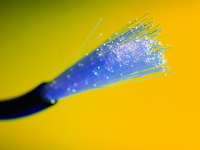 A look at the glass strands inside fibre-optic cables (Postmedia Network)