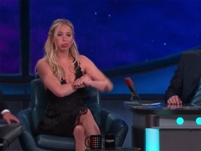Jennifer Lawrence goes on a swearing spree while on 'Conan'. (Handout)