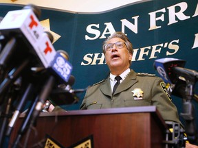 San Francisco Sheriff Ross Mirkarimi speaks during a news conference on July 10 in San Francisco. Mirkarimi provided information regarding the April 2015 release of Juan Francisco Lopez-Sanchez, who is now accused in the shooting death of a woman at a popular tourist site. (AP/Tony Avelar)