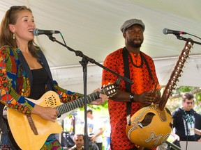 Sousou and Maher Cissoko perform Friday at Sunfest, just one stop on their Stockholm to Dakar and beyond journey. (MIKE HENSEN, The London Free Press)