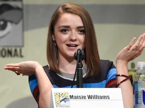 Maisie Williams attends the "Game of Thrones" panel on day 2 of Comic-Con International on Friday, July 10, 2015, in San Diego, Calif. (Photo by Chris Pizzello/Invision/AP)