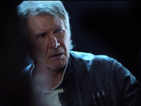 Harrison Ford as Han Solo in Star Wars: The Force Awakens. 

(YouTube/StarWars)
