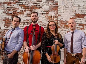 Photo supplied
The Fretless, including Ivonne Hernandez, Trent Freeman, Karrnnel Sawitsky and Eric Wright, will cap off the Motley Kitchen's popular dinner concert series for the spring and summer season on Thursday.