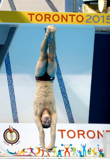 Canadian diver Philippe Gagne won a bronze medal in the 3 metre springboard the at the Pan Am Aquatic Centre in Toronto on Saturday July 11, 2015. Michael Peake/Toronto Sun/Postmedia Network