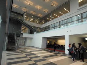 An open concept with generous natural light are two of the design fundamentals of the new state-of-the-art University of Waterloo Stratford campus. (SCOTT WISHAR/Postmedia Network)