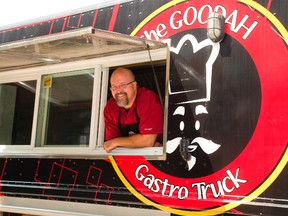 Chris Bunting of The Goodah Gastro Truck can be found downtown at Western University, or special events. (MIKE HENSEN, The London Free Press)