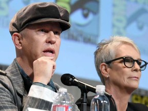 Ryan Murphy and Jamie Lee Curtis as Comic-Con. 

Richard Shotwell/Invision/AP