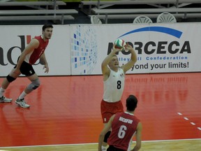 Andrew Richards competes at the U21 Pan Am Cup. (Photo courtesy NORCECA).