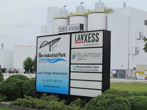 BioAmber's new plant is shown on Monday July 13, 2015 in Sarnia, Ont.  (Paul Morden/Sarnia Observer/Postmedia Network)