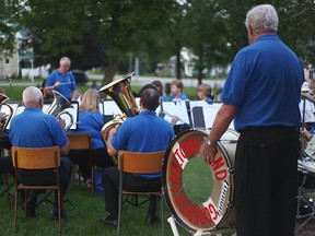 Goderich Laketown Band performs in Egmondville for more than a 100 people.