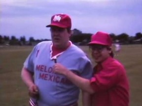 John Candy being interviewed by Rick Moranis in old footage captured in 1982. (YouTube)