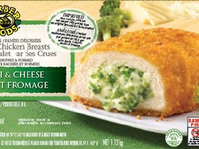 No Name products and four Barber Foods stuffed chicken are being recalled by The Canadian Food Inspection Agency.