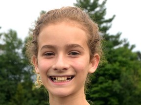 Hannah Hopkins, 12, from Tillsonburg, won the $5,000 runner-up prize toward her education in the recent Energizer 'Join Our Journey' online contest. (CHRIS ABBOTT/TILLSONBURG NEWS)